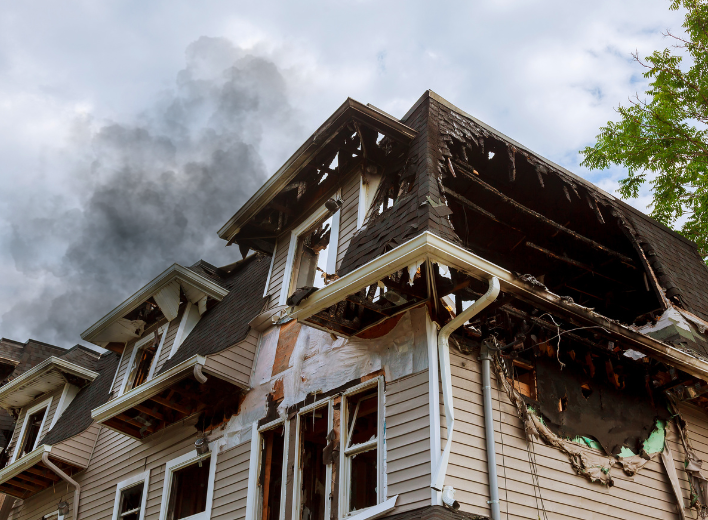 SmokeDamage Fire damage to an house