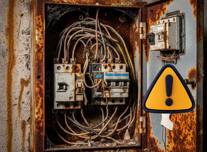 Panels Old Dangerous Electrical Panel