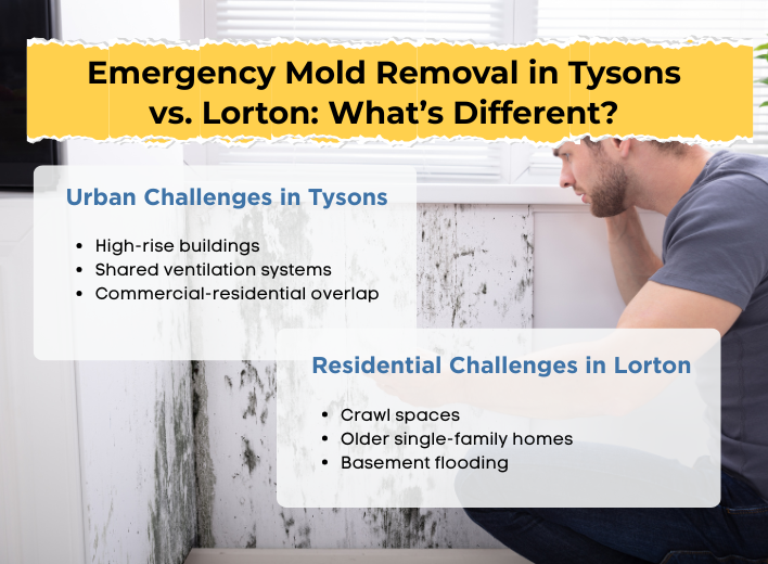 Comparing mold Comparing mold issues in Tysons vs Lorton