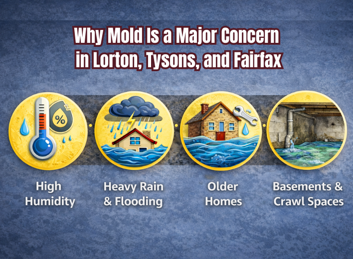 Major Concern Mold problem in homes in Lorton, Tysons, and Fairfax
