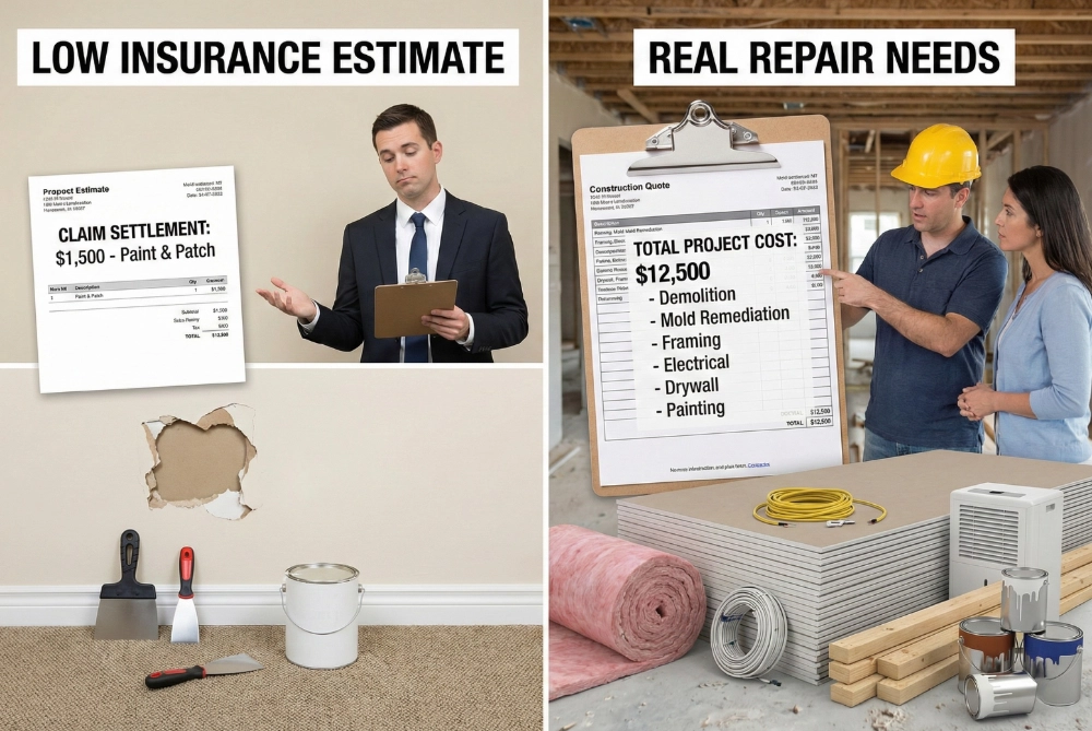 Undervalued Low insurance estimate vs real repair needs